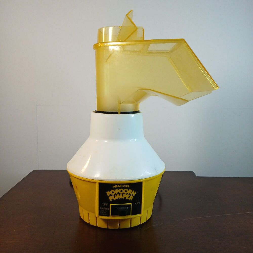 Vintage Wear Ever Popcorn Pumper Hot Air Popper 73000 w/Butter Dish - Works